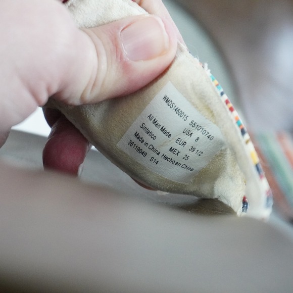 Dr Scholls Multi Color Striped Buckle Slide Sandals Wood Grain Sole Size 8 - Picture 9 of 9